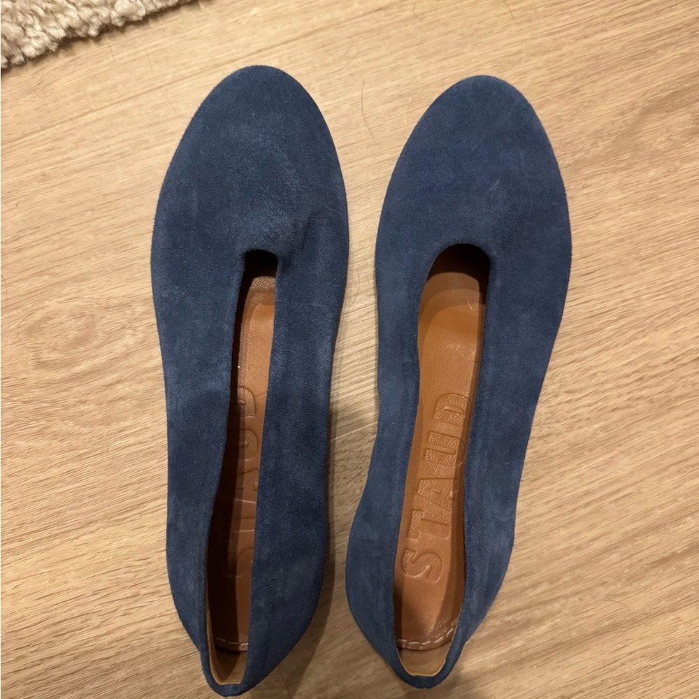 STAUD Women's Blue Suede Shoes